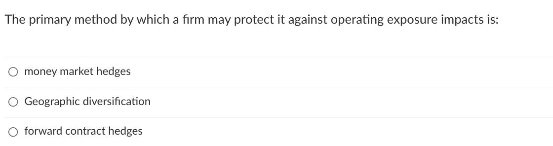  The primary method by which a firm may protect it against