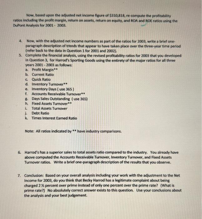 for context. Number 5 needs to be done with the revised profitablity