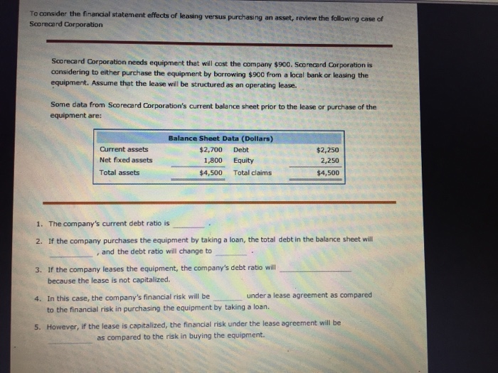 decrease/increase/remain unchanged 4. more/less 5. more/the same 15. Effects of leasing on