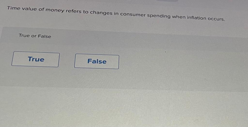  please answer it Time value of money refers to changes in