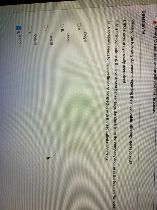 II, and Il B. I and I Oc Only OD. I and