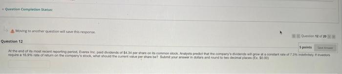 urgent!!! Question Completion Status A Moving to another question will save this