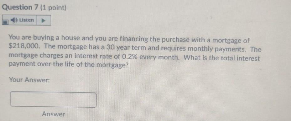 Very Easy Finance Questions. Please Help and answer all parts Question 7