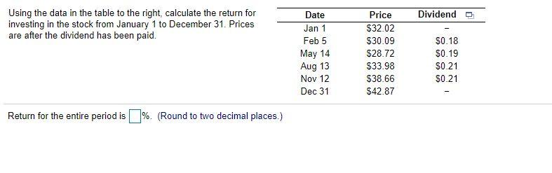 Ten annual returns are listed in the following table: - 19.9% 16.6%