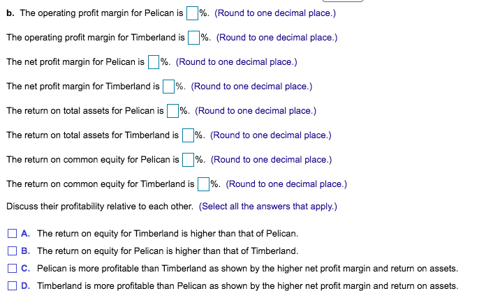 Paper, Inc. Timberland Forest, Inc. Total assets $10,000,000 $10,000,000 Total equity (all