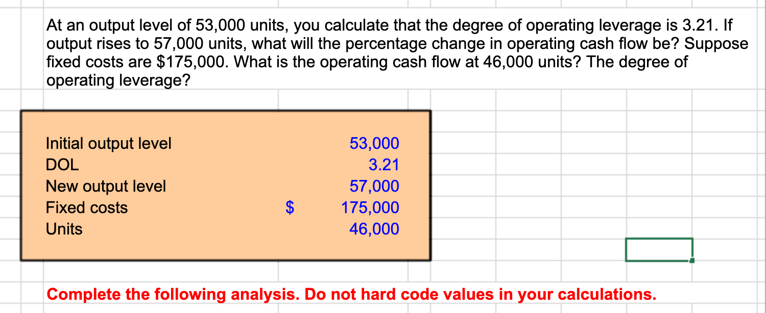 PLEASE ANSWER IN EXCEL FORM WITH EXACT CELL FORMULAS USED TO SOLVE