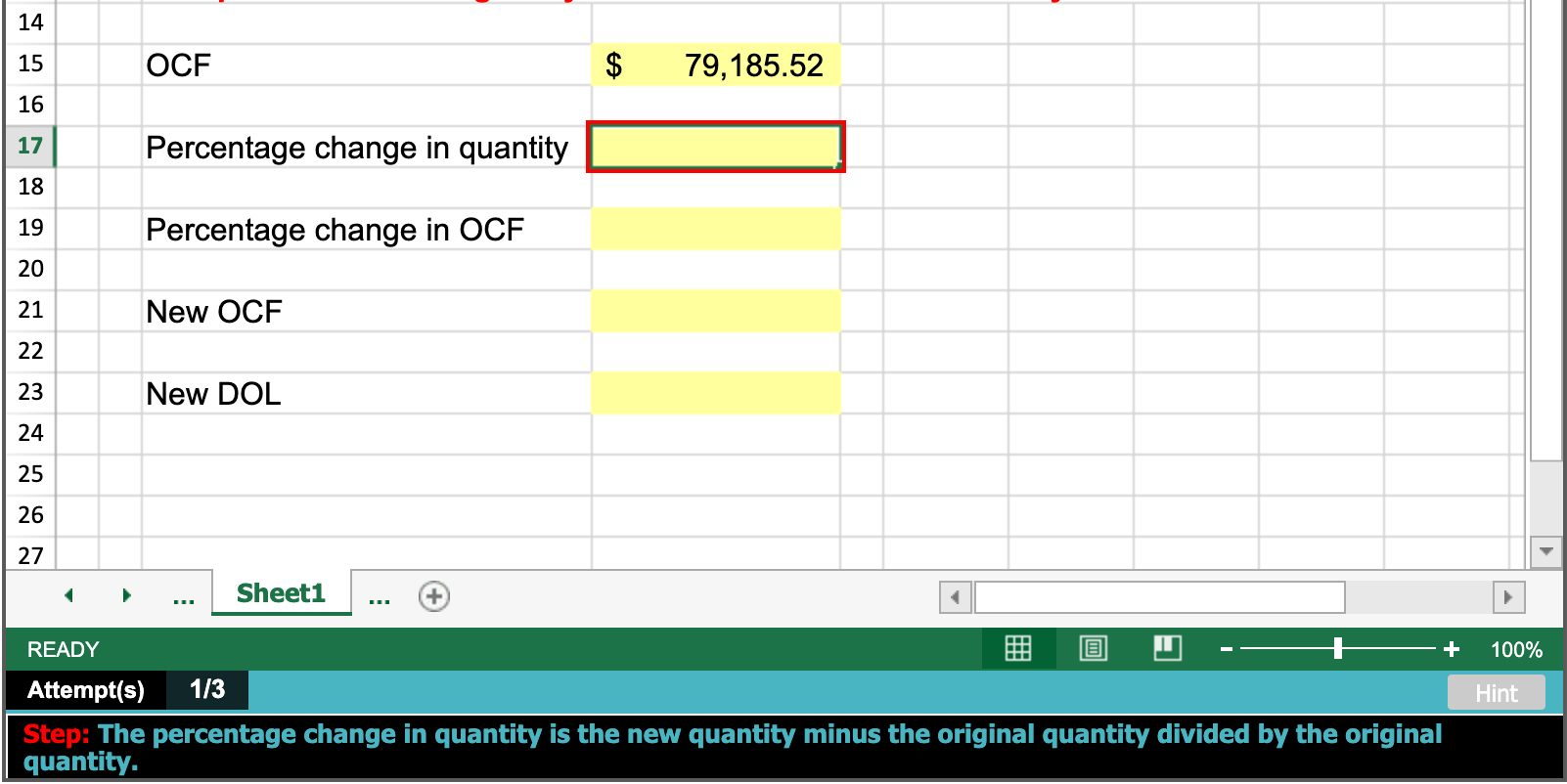 EACH OF THE YELLOW BOXES. At an output level of 53,000 units,
