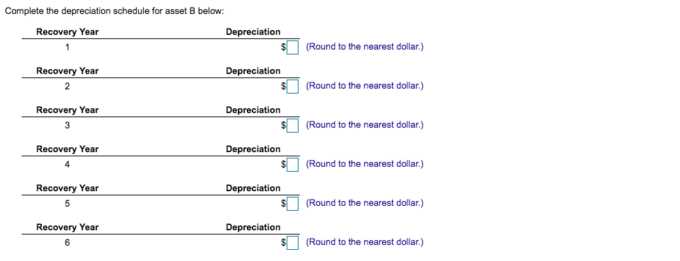 a spreadsheet.) Rounded Depreciation Percentages by Recovery Year Using MACRS for First