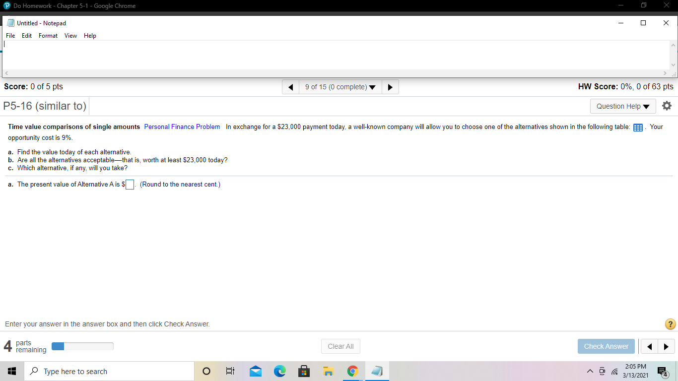  Do Homework - Chapter 5-1 - Google Chrome o Untitled -