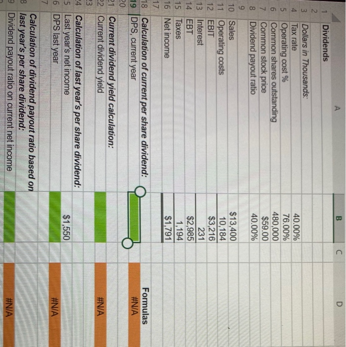 the following 2016 income statement (shown in thousands of dollars) Operating costs
