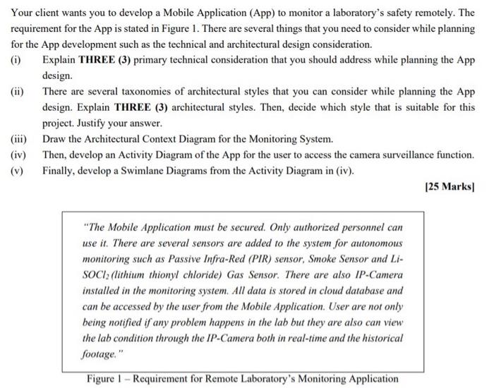  please someone answer this question Your client wants you to develop