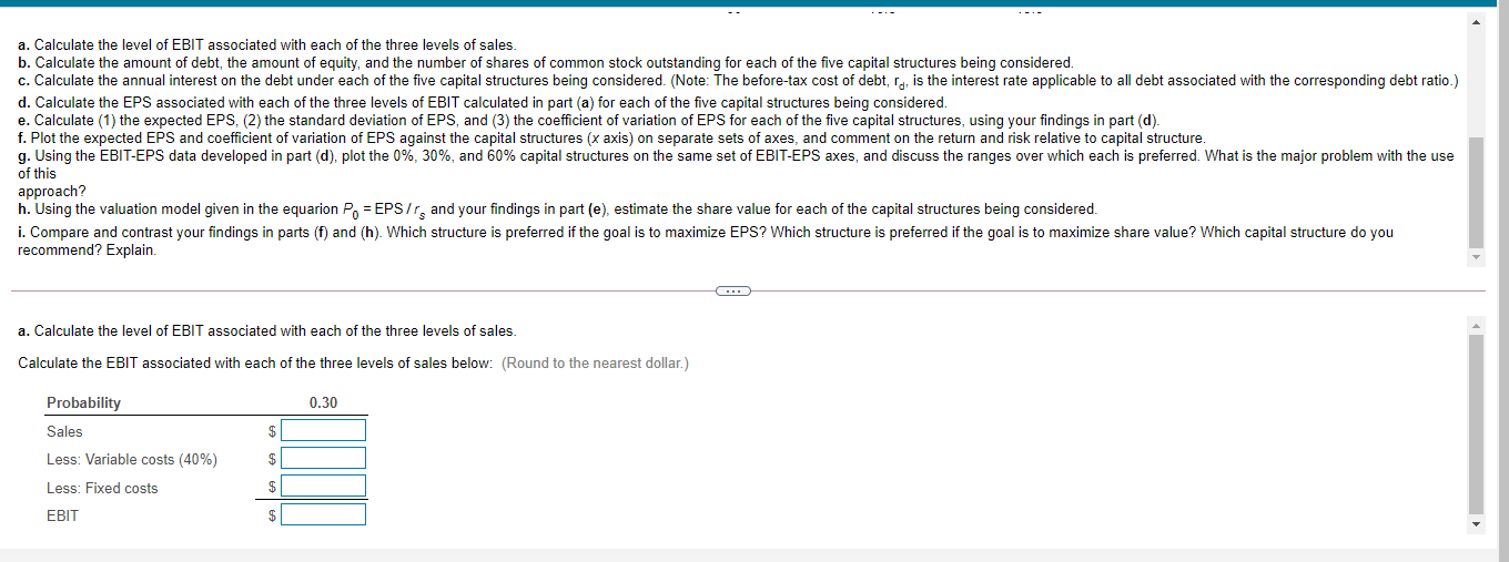 $291,000 and variable operating costs equal to 40% of sales, has made