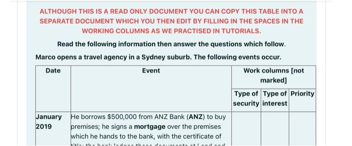  ALTHOUGH THIS IS A READ ONLY DOCUMENT YOU CAN COPY THIS