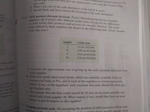 P15-6: a,b, c The question is from chapter 15 questions a,b,