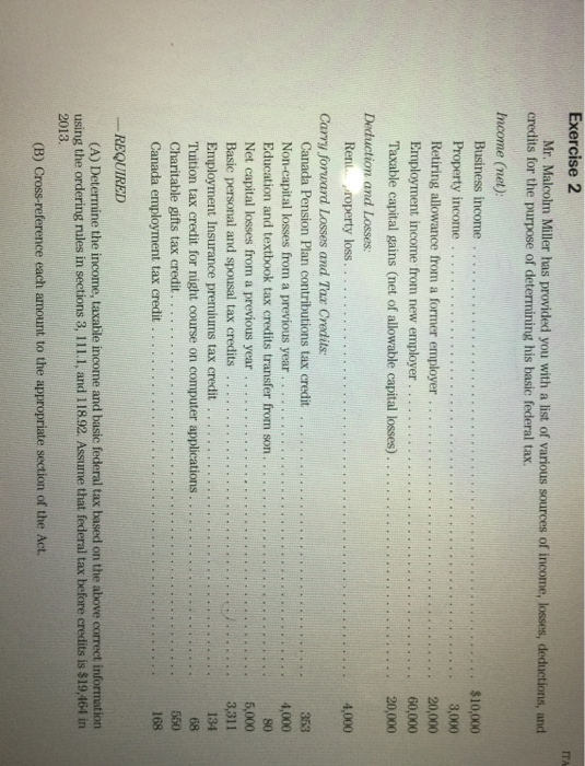  Exercise 2 credits for the purpose of determining his basic federal