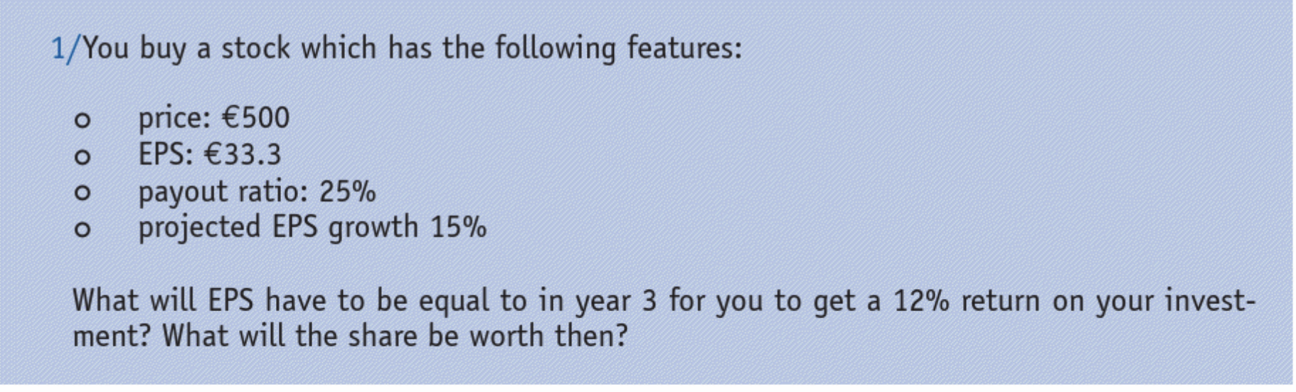 The answer of this exercise in this below spreadsheet. We are