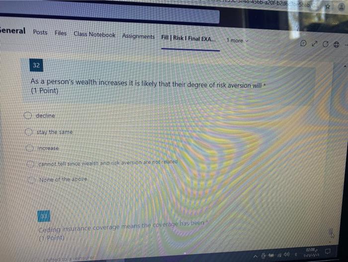  9-456b-a20f-b2d35bab General Posts Files Class Notebook Assignments Fill Risk I Final
