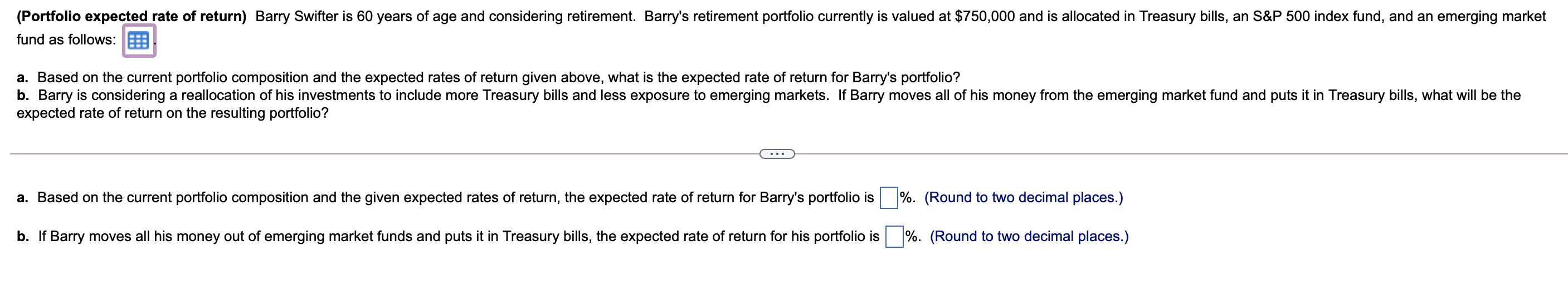 500 Index Fund 8.1% 469,000 Emerging Market Fund 13.7% 229,000 (Click on