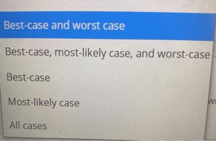 financial forces are forme (2) Best-case and worst case Best-case, most-likely case,