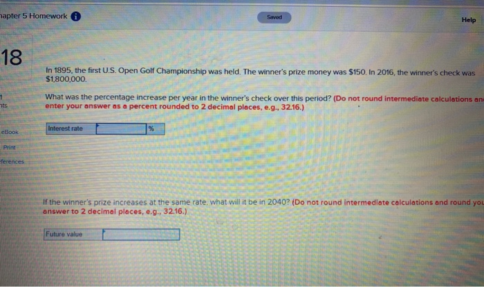  hapter 5 Homework Saved Help 18 In 1895, the first U.S.