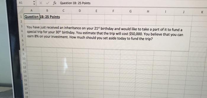  please include excel instructions : B F F G AI fx
