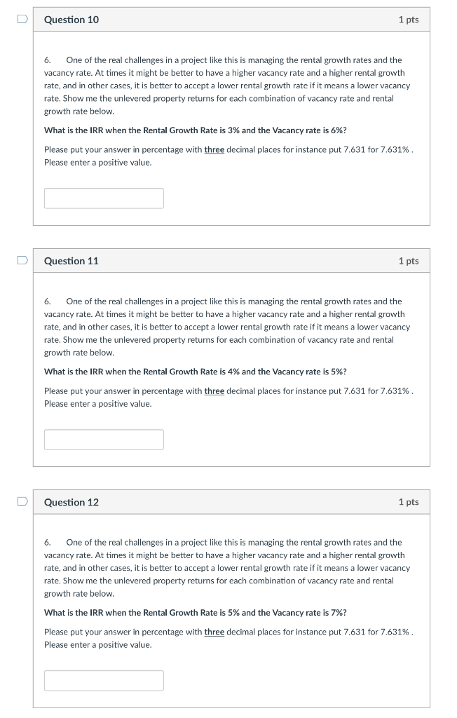 10-12 ARE ONE QUESTION. PUT ANSWER IN TWO DECIMAL FORM Question 10