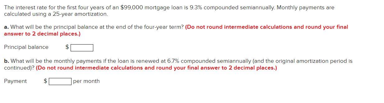 please help! The interest rate for the first four years of an
