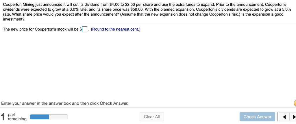  Cooperton Mining just announced it will cut its dividend from $4.00