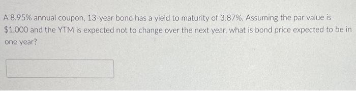 Please solve the problem using excel or the formulas below. Thank you