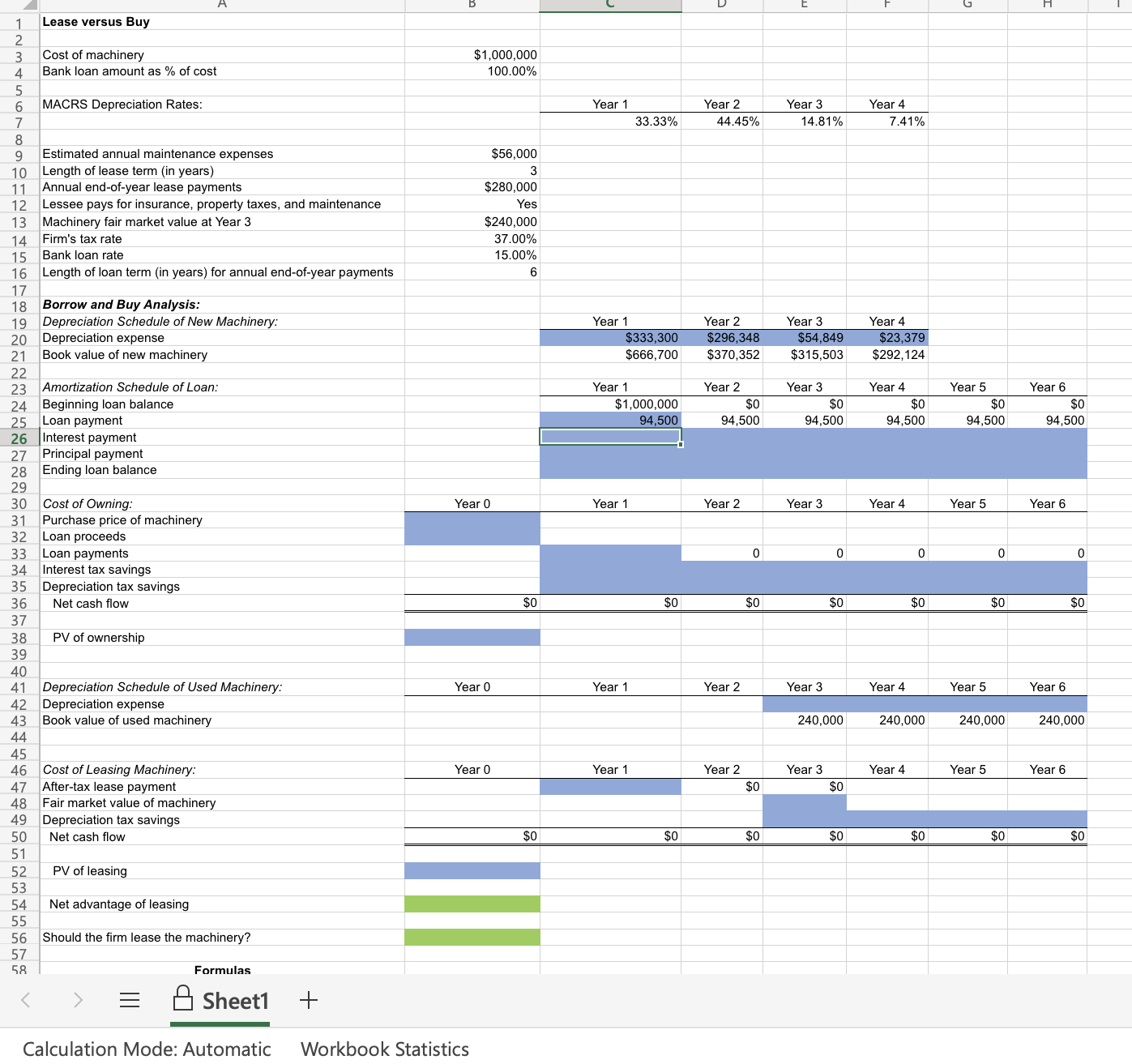  Calculation Mode: Automatic Workbook Statistics Calculation Mode: Automatic Workbook Statistics