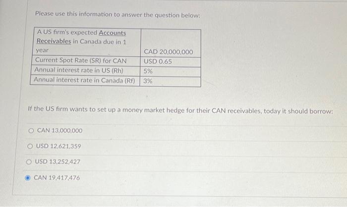  Please use this information to answer the question below: If the