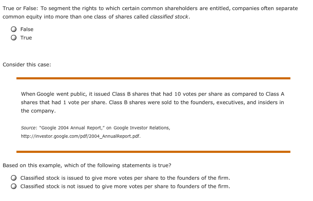 True or False: To segment the rights to which certain common