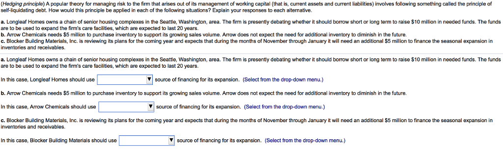Drop-down menu choices: Short-term (temporary), long-term, or permanent MATCH THE CORRECT
