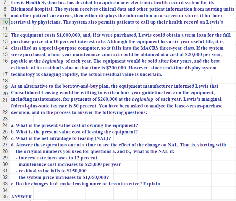  Please help me with D and E. Thank you! 7 Lewis