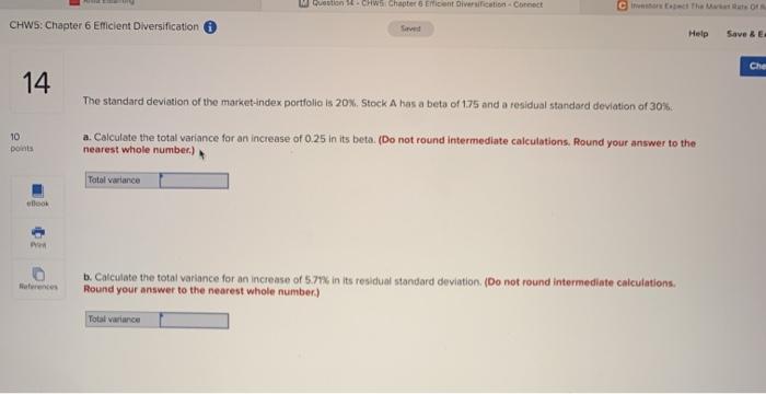  Question 1.CHWS Chapter cent diversification - Conect Cand The lo CHW5: