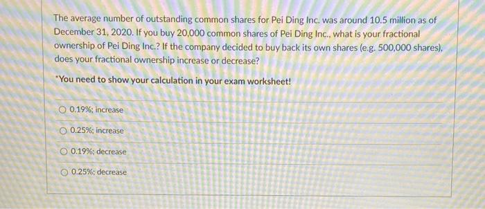 it If you purchase Large Oil, Inc. for $36 and the firm