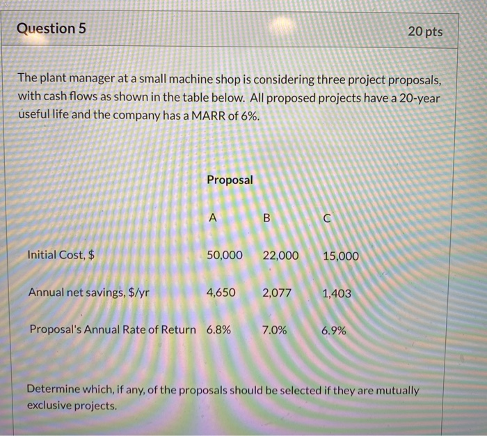 do not use excel show all steps for thump Question 5 20