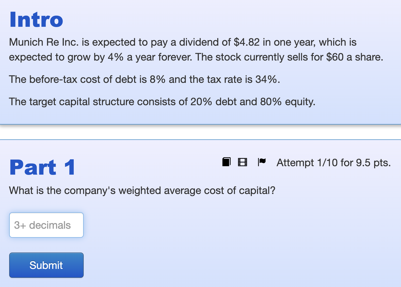  Intro Munich Re Inc. is expected to pay a dividend of