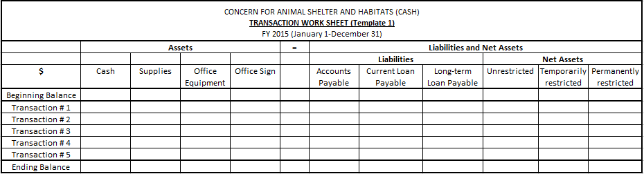 Where You Are: The Balance Sheet Situation Suppose a new nonprofit organization