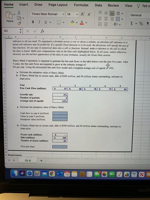  Home Insert Draw Page Layout Formulas Data Review View Telin Times