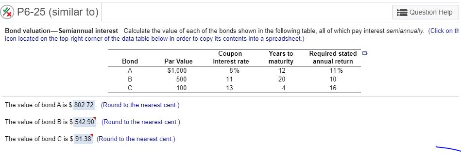 I'm using the PV function in excel, but the second and third