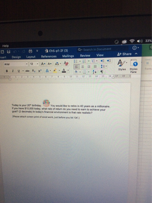  (( )) 33% Help C Ch5-p1-2f (3) References Mailings Q- Search