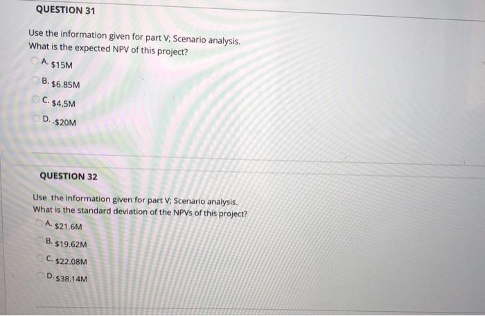 34. Suppose BearKat Enterprises management team decides to do a scenario analysis.