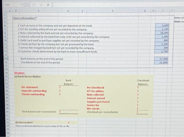  015 SA 0 E F G H 3 4 Given Information: