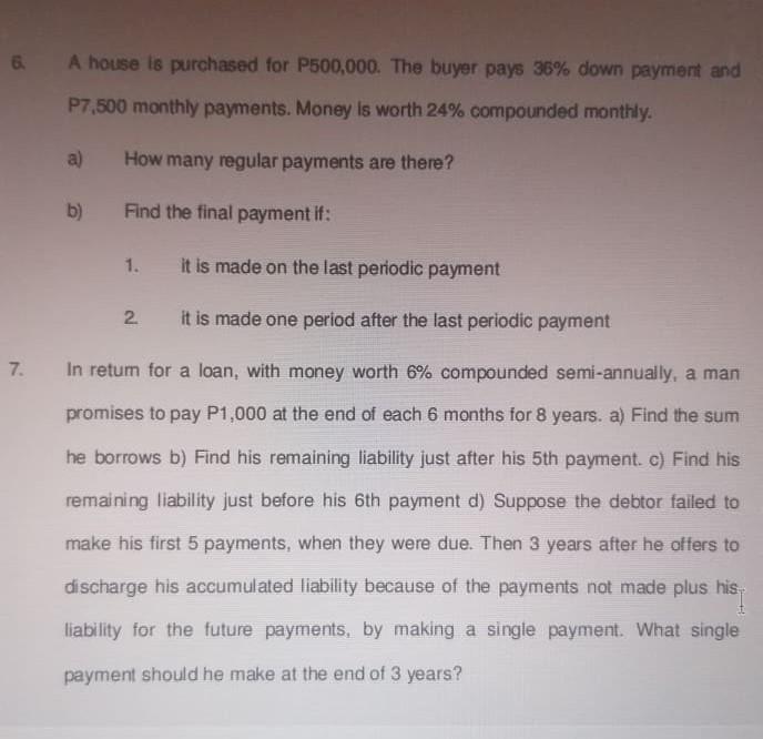 decimal places. 1. In order to accumulate a fund of P15,000 by