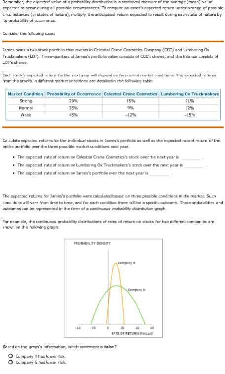  Remember, the expected value of a probabl ity distribution is a