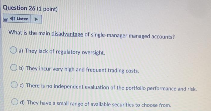 (1 point) Listen Which asset allocation strategy adheres to a long-term asset