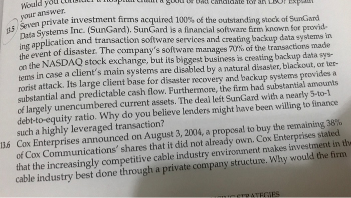 write 3 paragraph each questions . ness with high growth potential may
