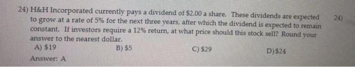 how do you calculate the answer is 19 in this question? 24)