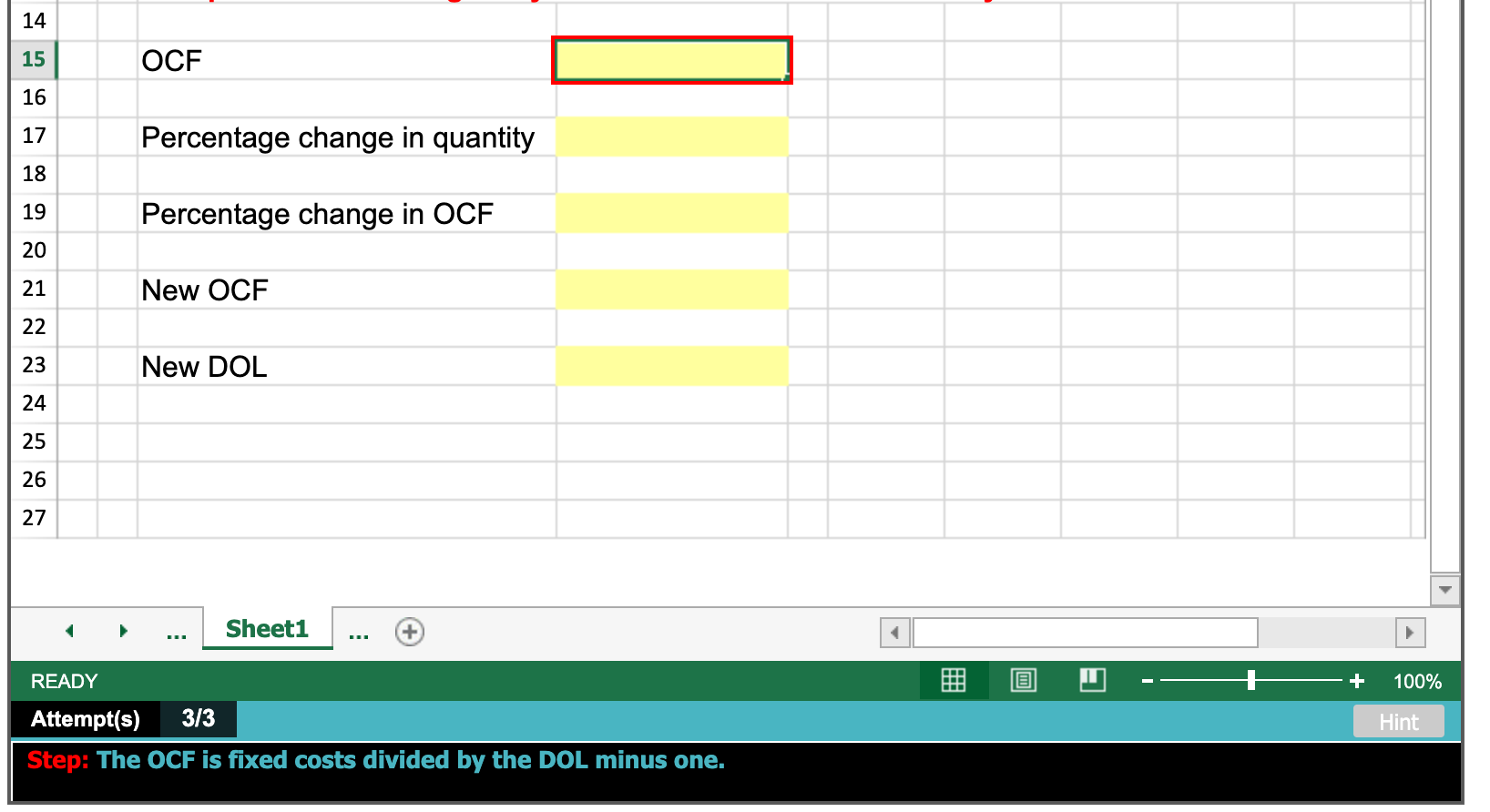 EACH OF THE YELLOW BOXES. At an output level of 53,000 units,